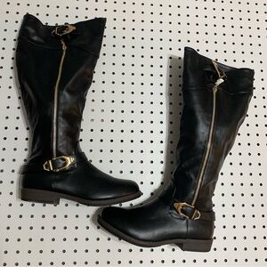 NWOT Stylish Black Knee-High Boots